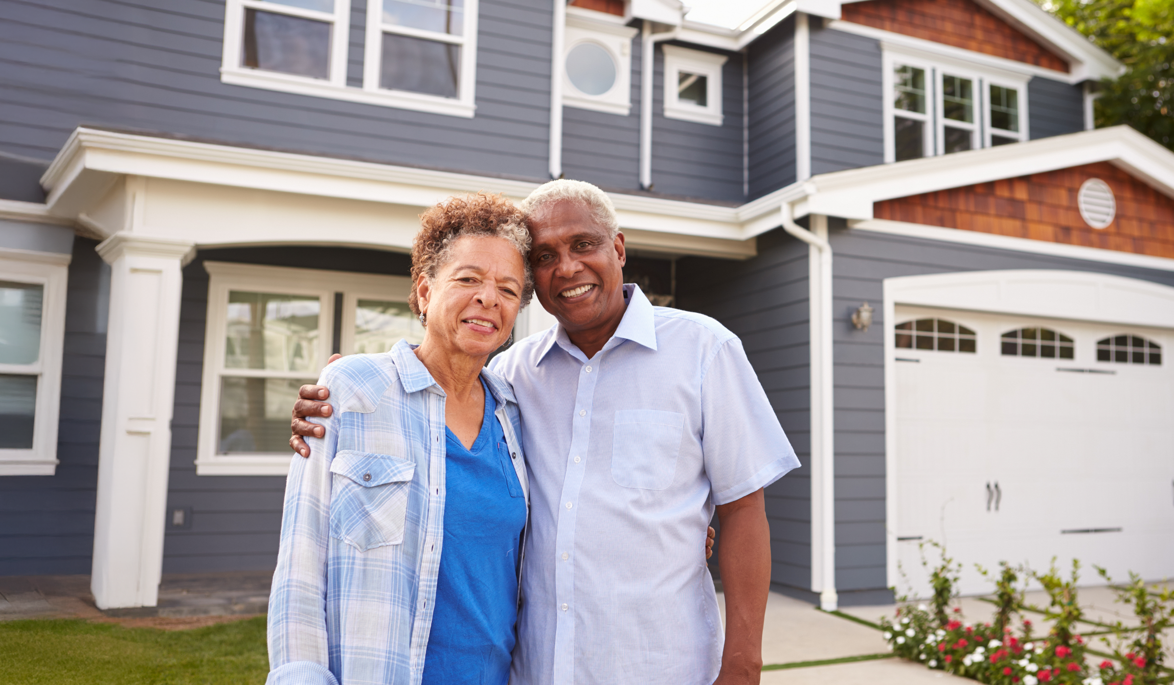 article header, retired couple