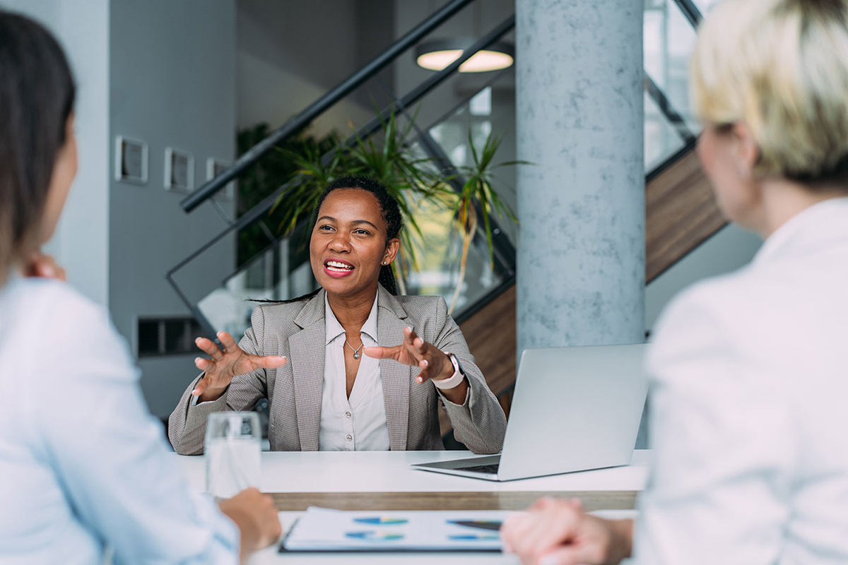 Cornerstone careers - young woman interviewing